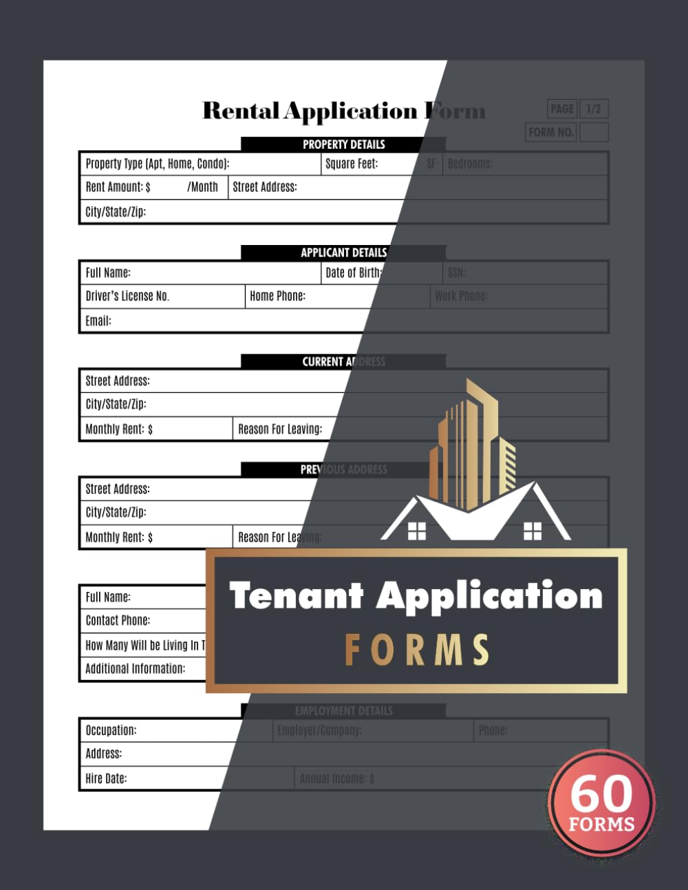Tenant Application Forms: Apartment and House Rental Applicant Information Record Logbook for Landlords, Realtors & Housing Agencies | 60+ Forms, 120 Two-Sided Pages baixar o livro de graça