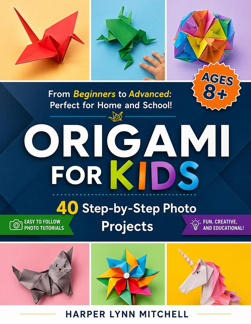 capítulo por capítulo baixar Easy Origami for Kids Ages 5-9: 40 Step-by-Step Photo Projects from Beginner to Advanced, Perfect for Parent-Child Bonding (English Edition)