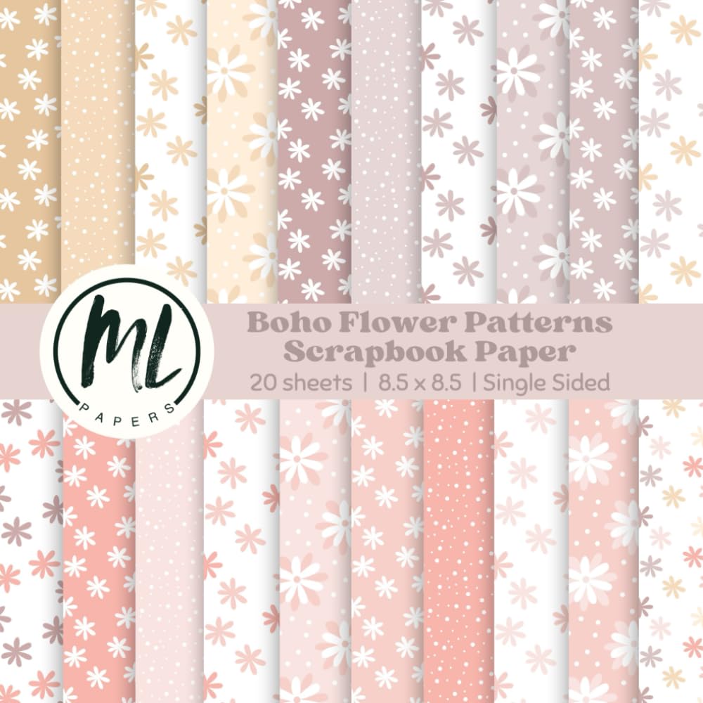 Boho Easter Flower Pattern Scrapbook Paper Pad: Pastel Spring Floral Craft Paper Pad for DIY Card Making, Junk Journaling, Origami, Pastel Pattern... Crafts Projects, Double Sided 8.5 x 8.5 inch baixar livro de graça