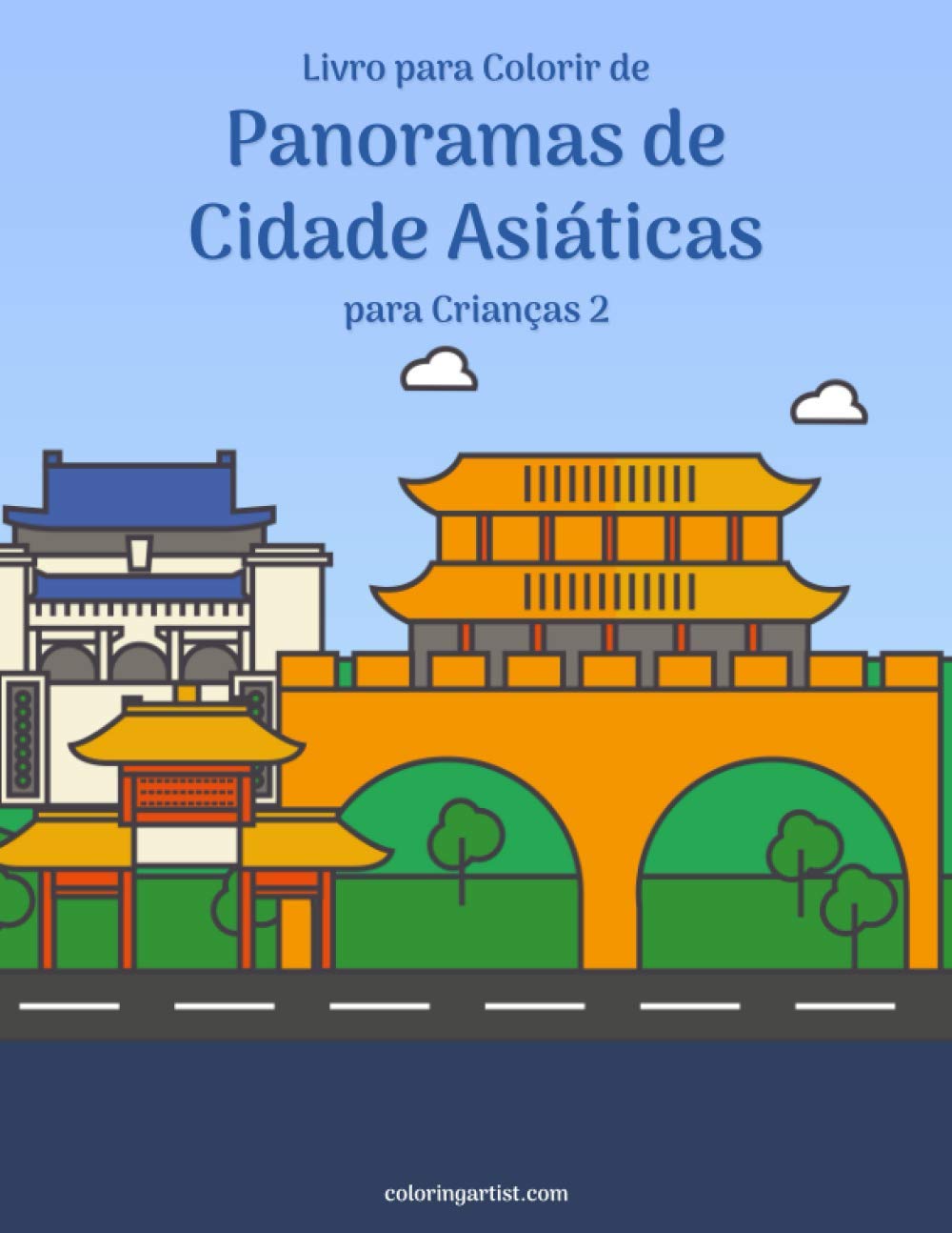 Livro para Colorir de Panoramas de Cidade Asiáticas para Crianças 2 baixar livro de graça