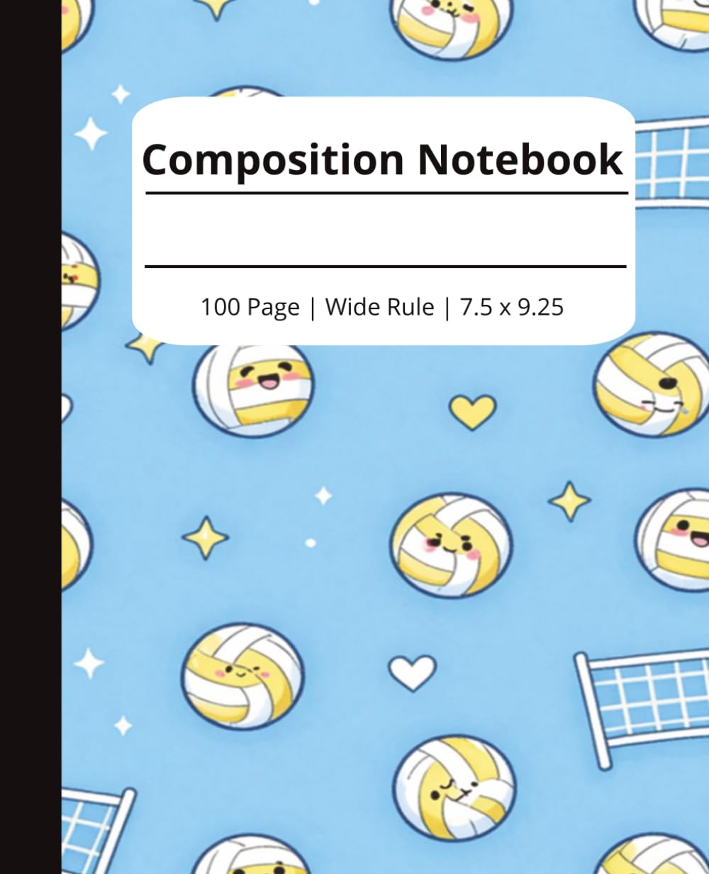 Volleyball Composition Notebook: Cute Wide Ruled Notebook for Girls, Volleyball Players and Team Gifts | 100 pages, 7.5x 9.25 baixar o livro de graça