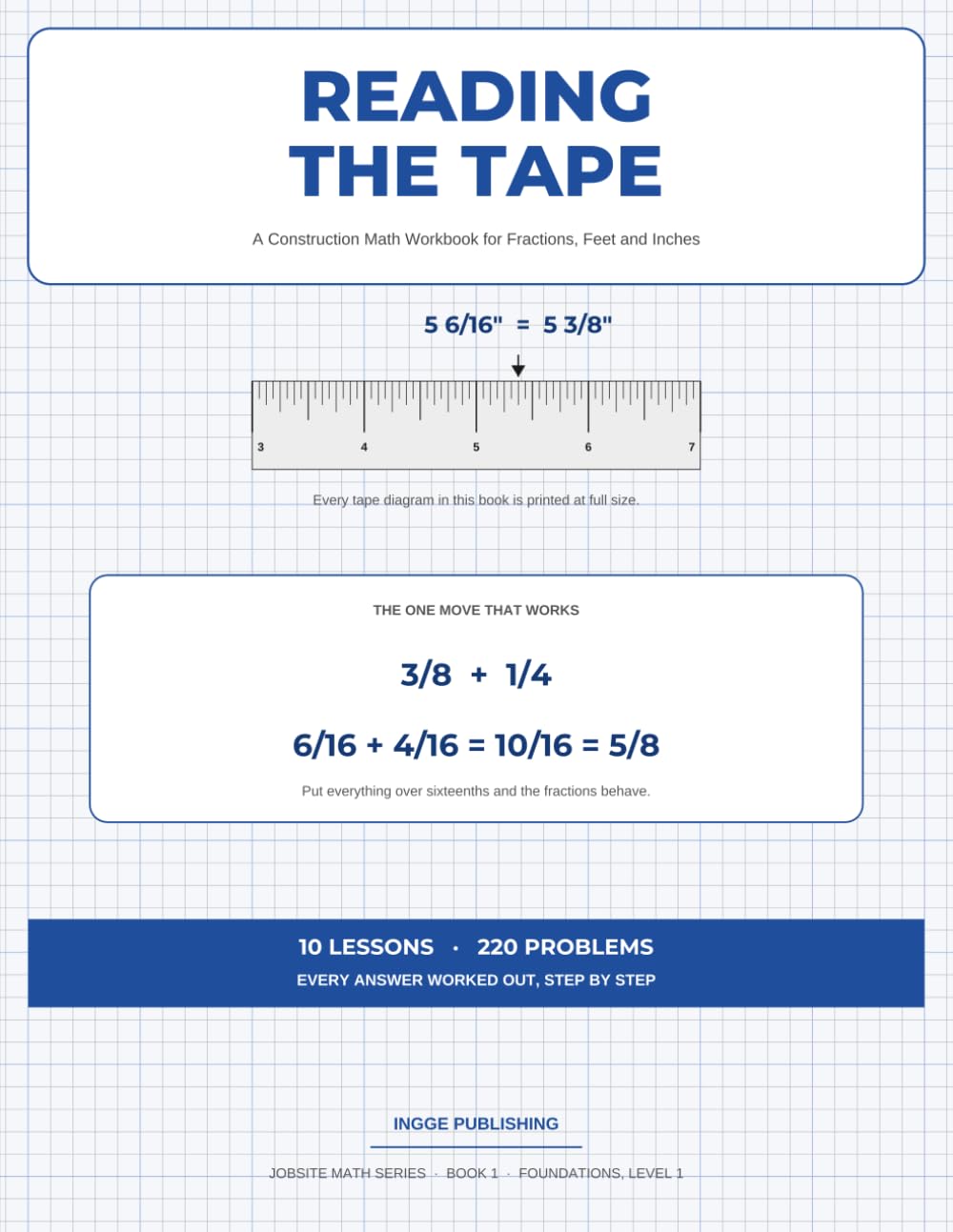 ler totalmente Reading the Tape: A Construction Math Workbook for Fractions, Feet and Inches (Jobsite Math)