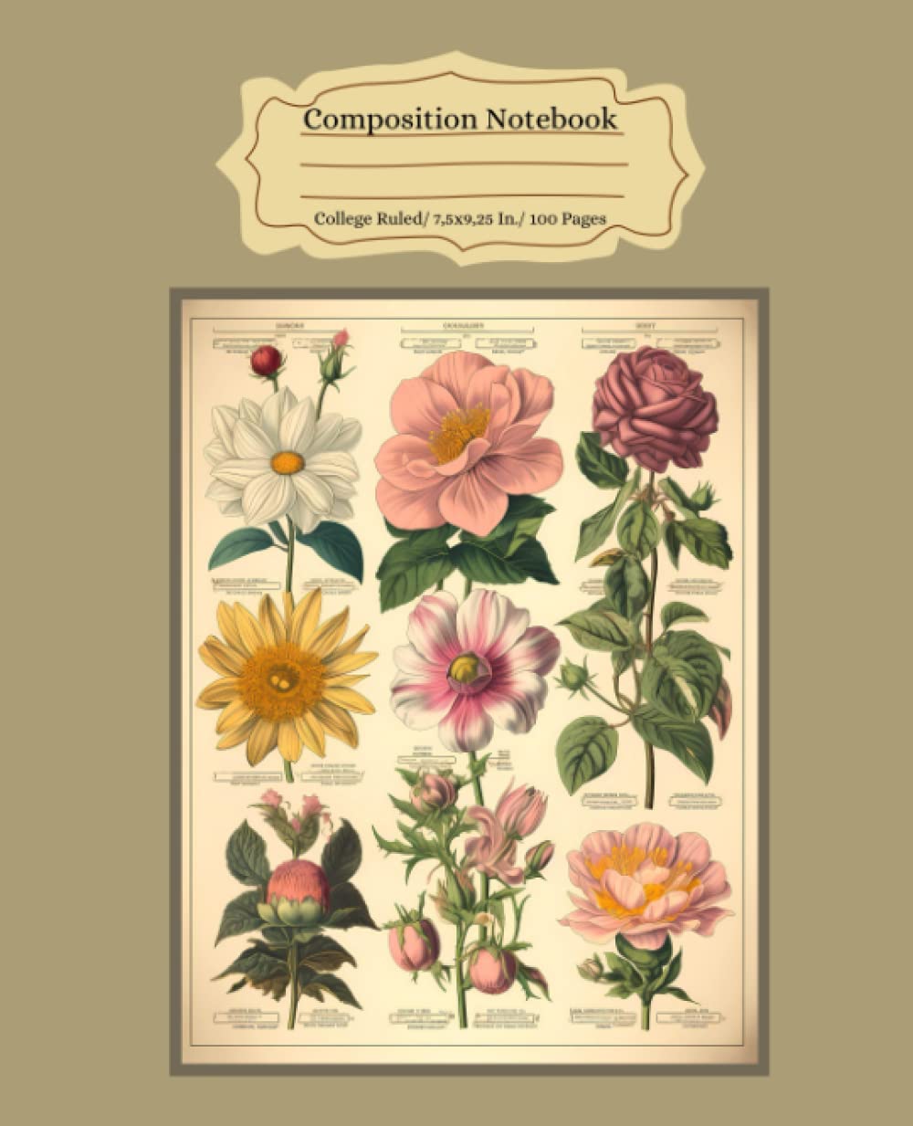 capítulo por capítulo baixar Composition Notebook Vintage Illustration: Botanical Illustration| College Ruled and Medium Size (7,5x9,25) | Great Gift for Students, Writers, Offices, Kids, Adults and Vintage Flowers Lovers