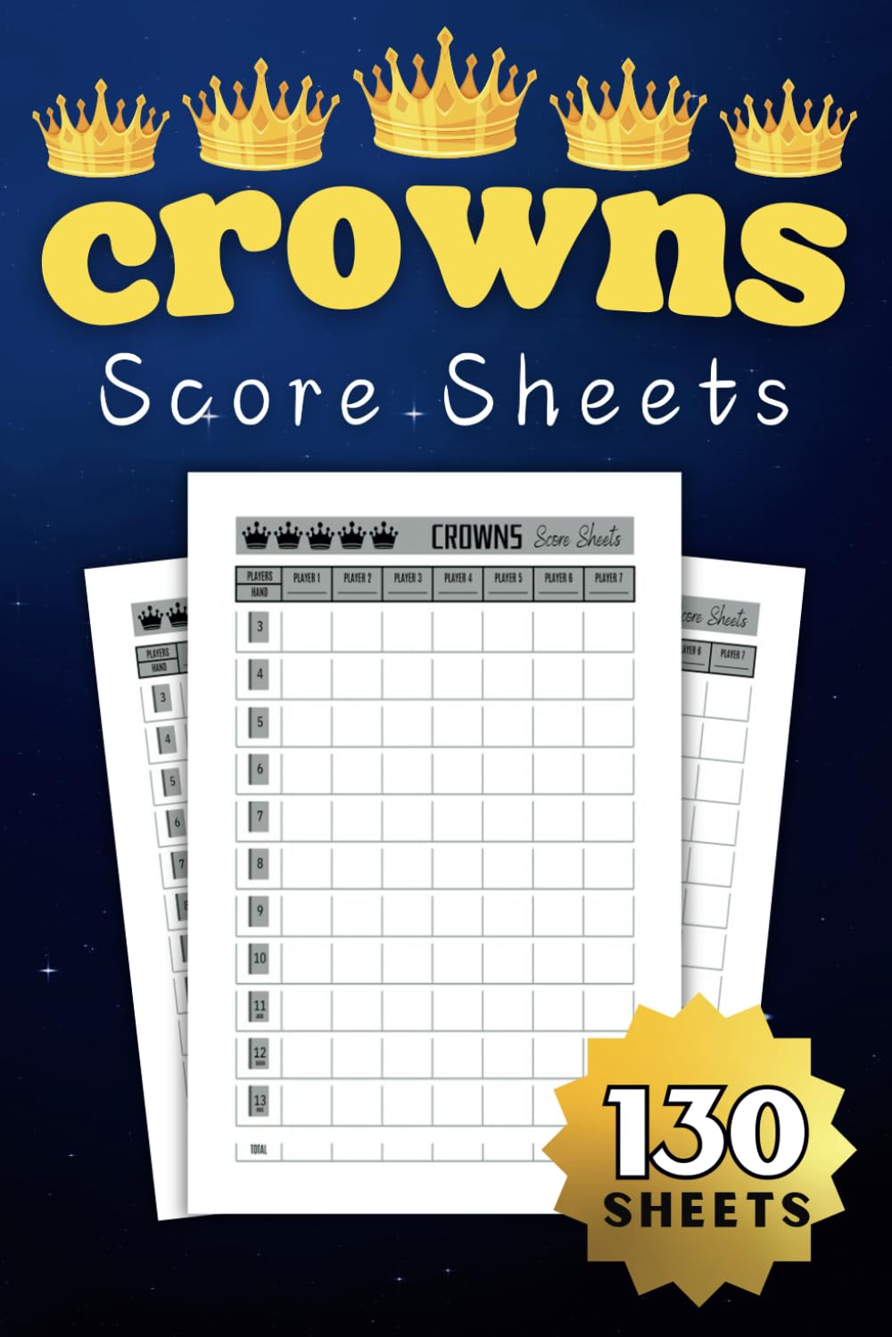 ler totalmente Crowns Score Sheets: 130 Crowns Score Book with Size 6 x 9 Inches for Scorekeeping