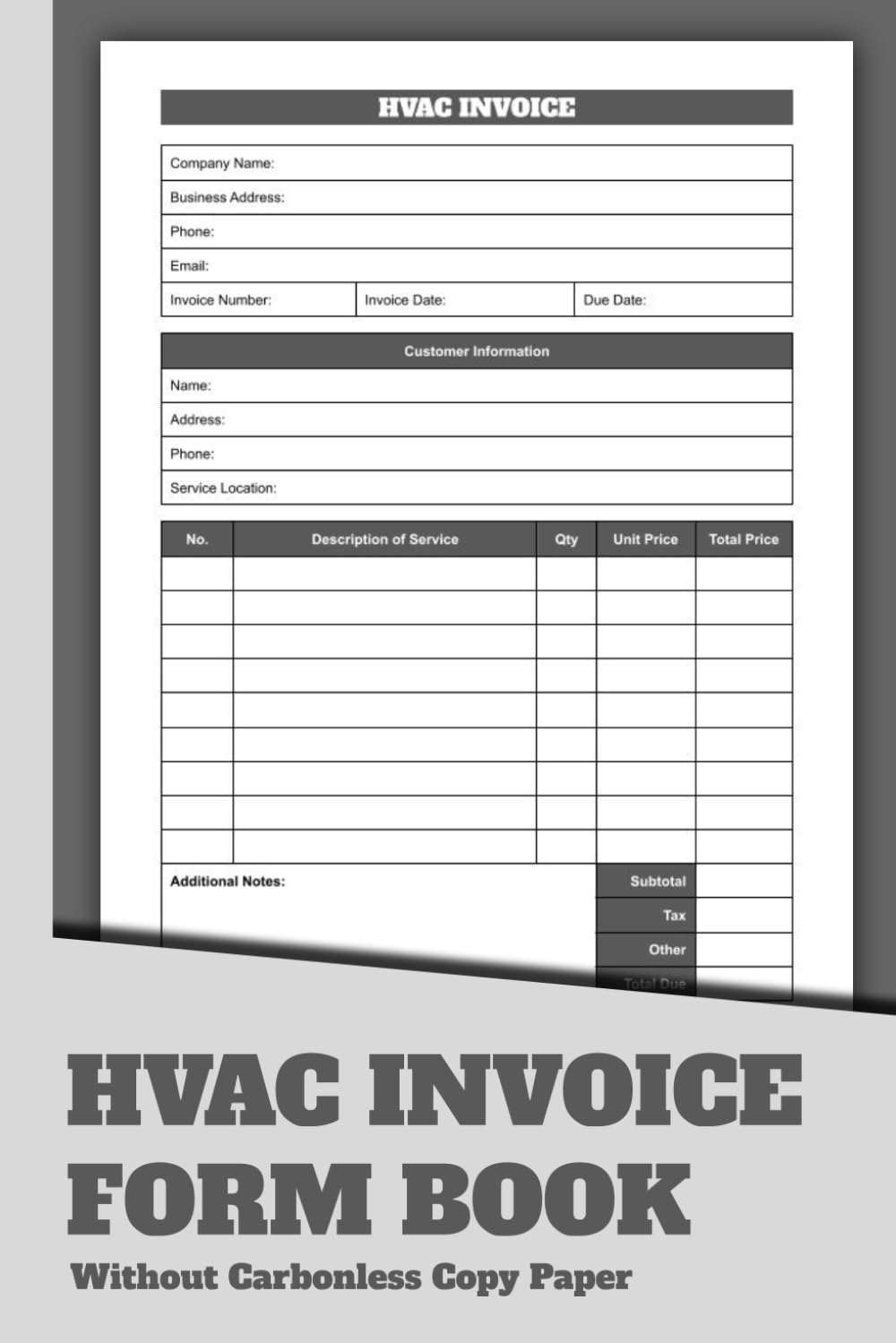 HVAC Invoice Form Book: 50 Receipts for Efficient Service Billing and Professional Client Records. baixar o livro de graça