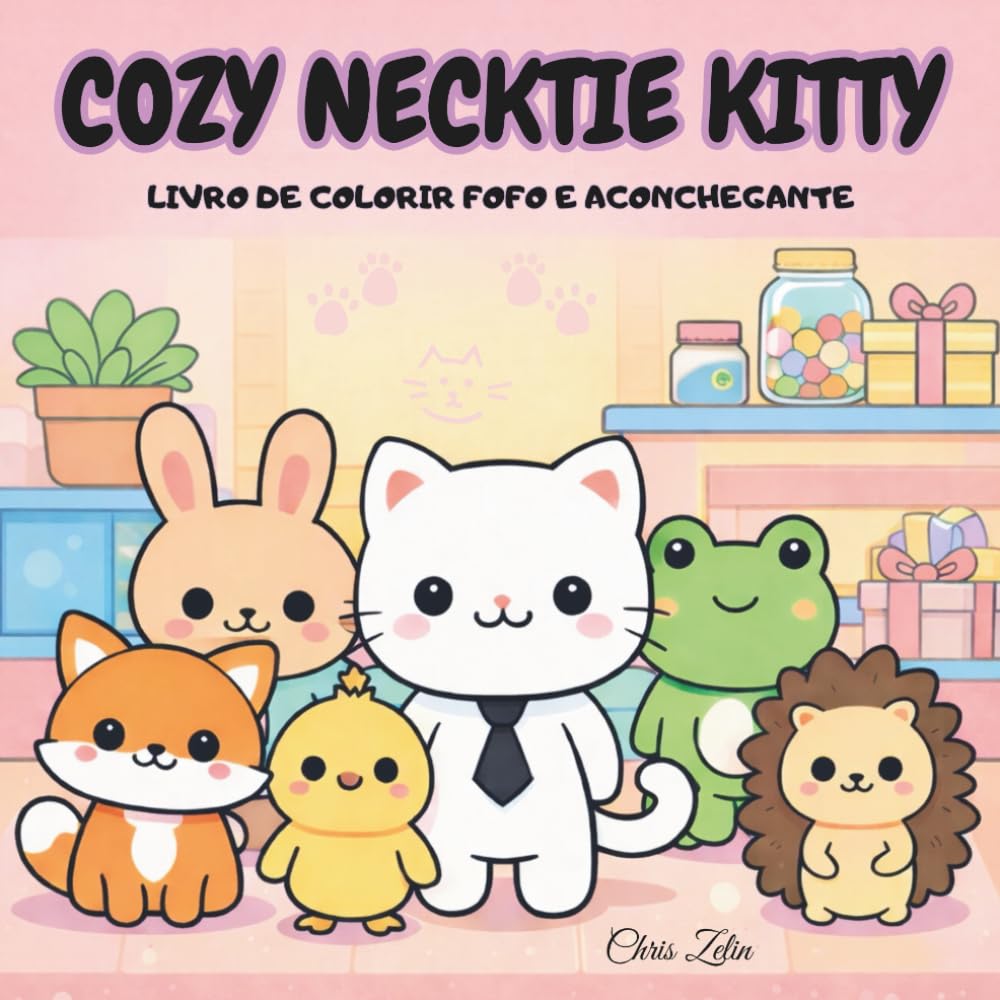 Cozy Necktie Kitty: Livro de colorir fofo e aconchegante (Portuguese Edition) baixar o livro de graça