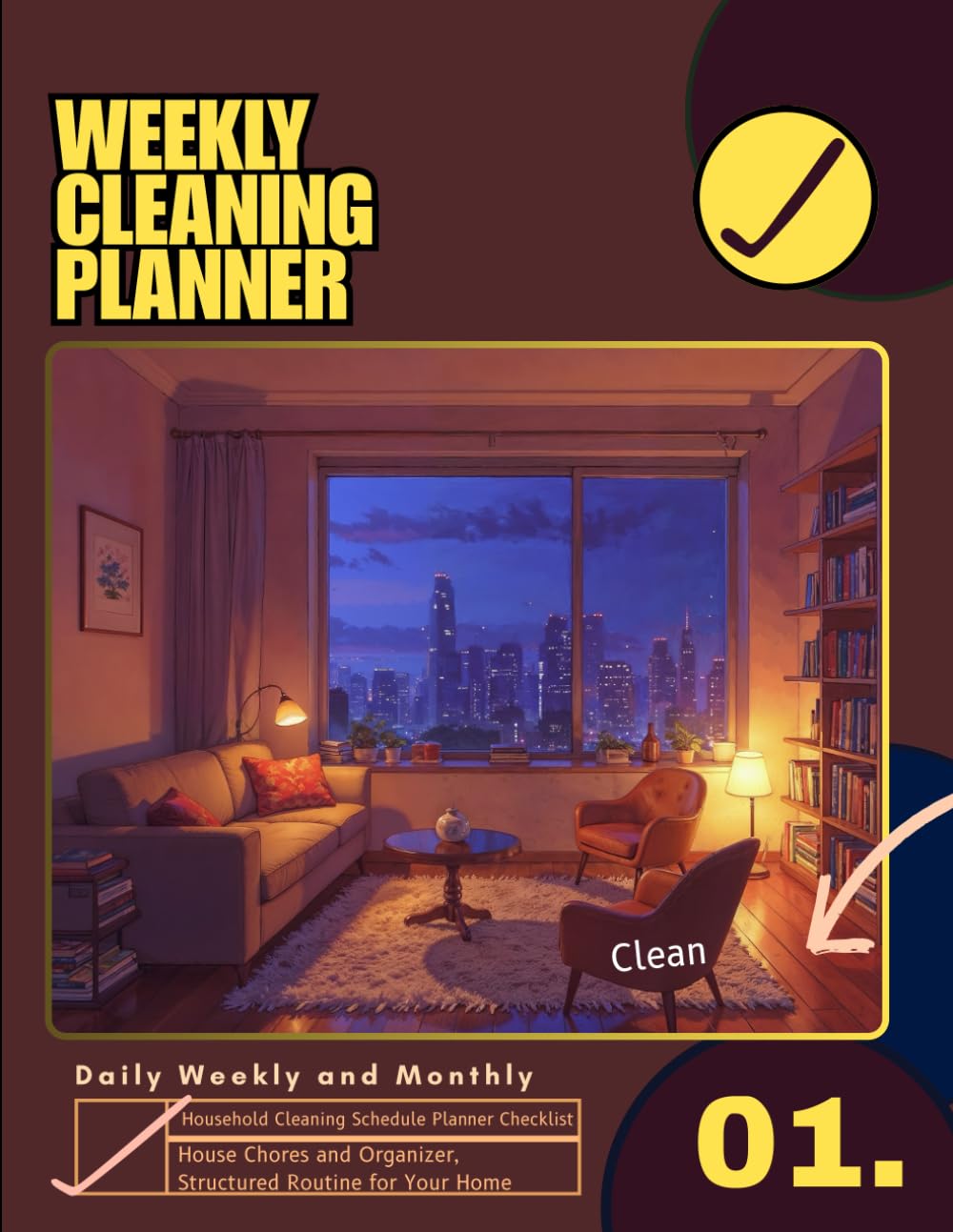 capítulo por capítulo baixar Weekly Cleaning Planner: Household Schedule Checklist for Daily Weekly Monthly House Chores and Organizer, Structured Routine for Your Home