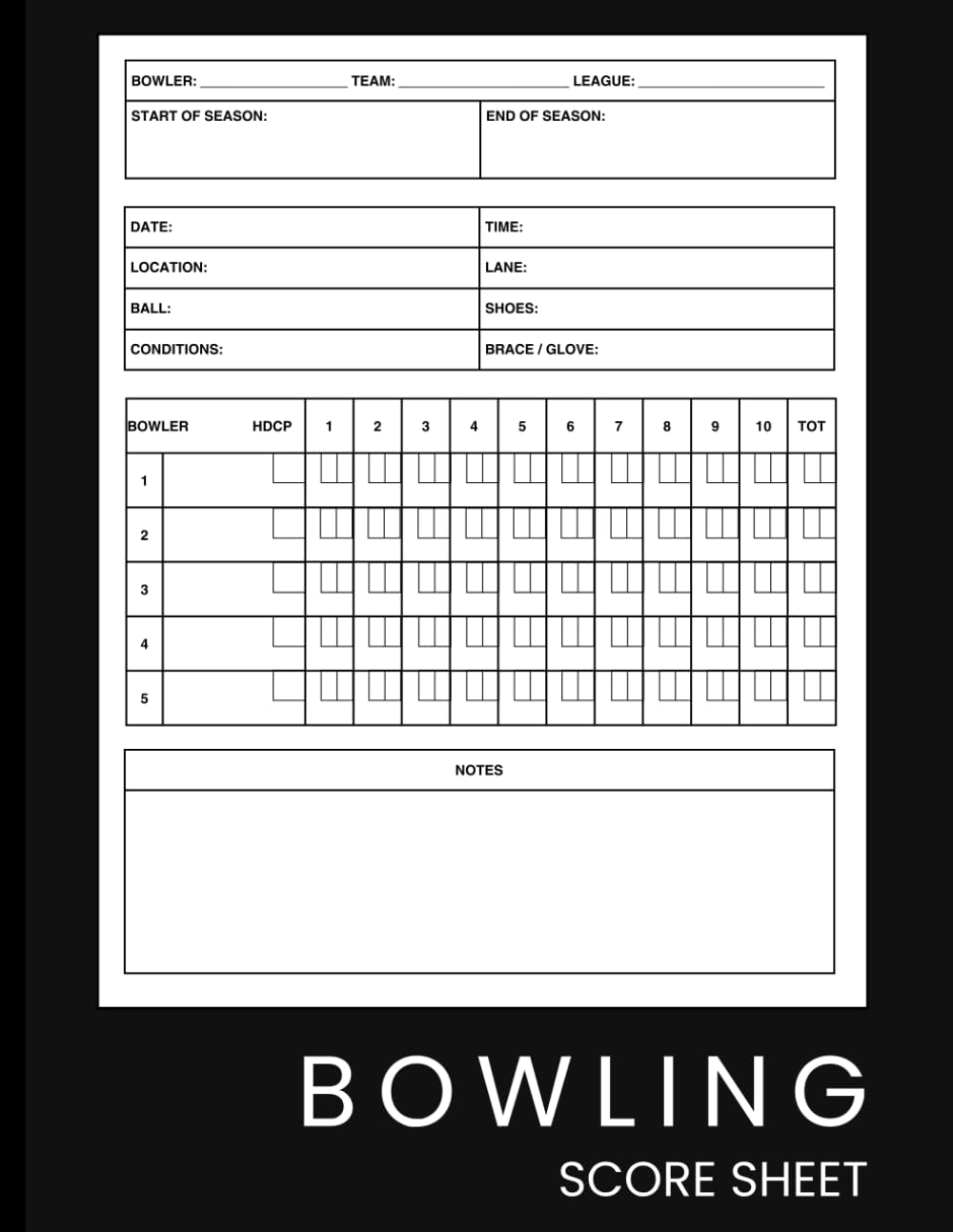 Bowling Score Sheets To Record And Track Your Game Progress baixar livro de graça