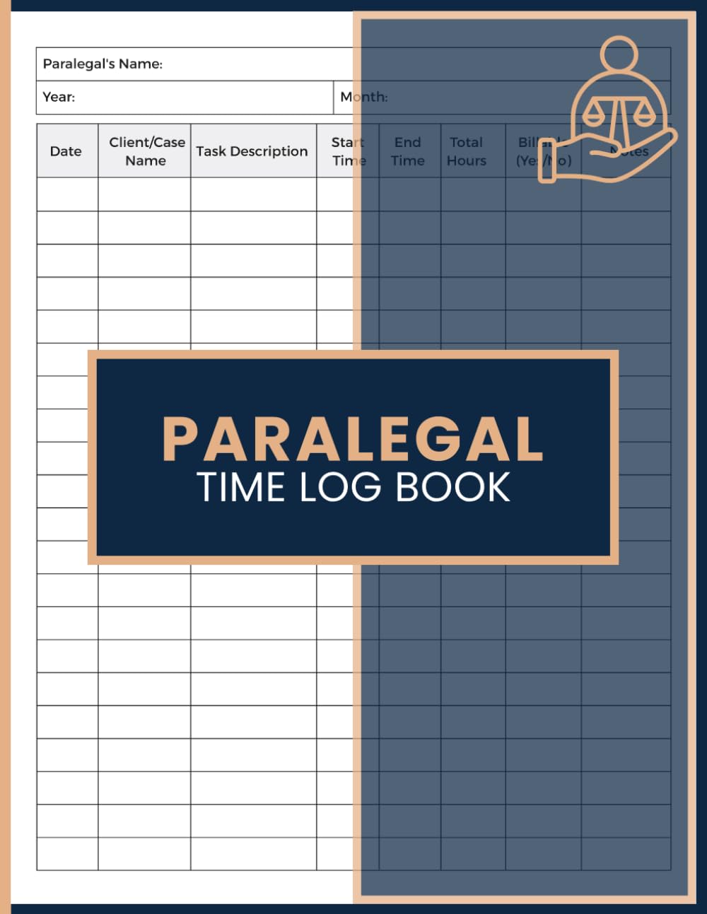 Paralegal Time Log Book: Case Activity, Billable Hours and Work Documentation Tracker for Paralegals, Legal Support Staff, Litigation Teams, Law Firms, and Corporate Legal Departments baixar o livro de graça