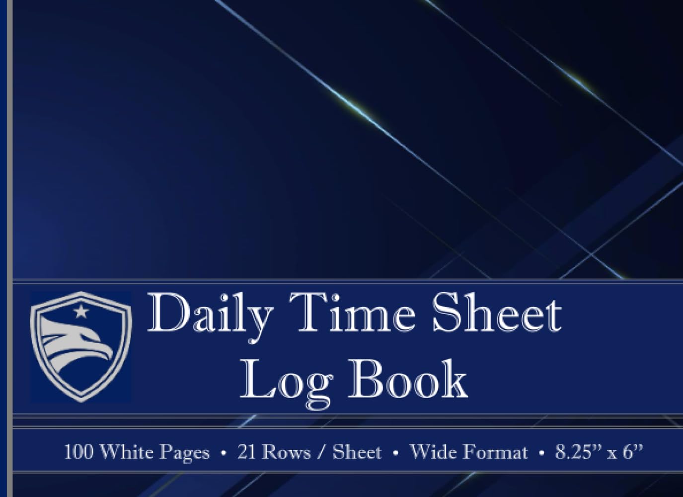 ler totalmente Daily Time Sheet Log book | Simple to use Timesheet Logbook To Record Employee Work Time in and out each day | Ideal for business, freelancer or... page | Landscape | 8.25'' x 6 '' | Blue White