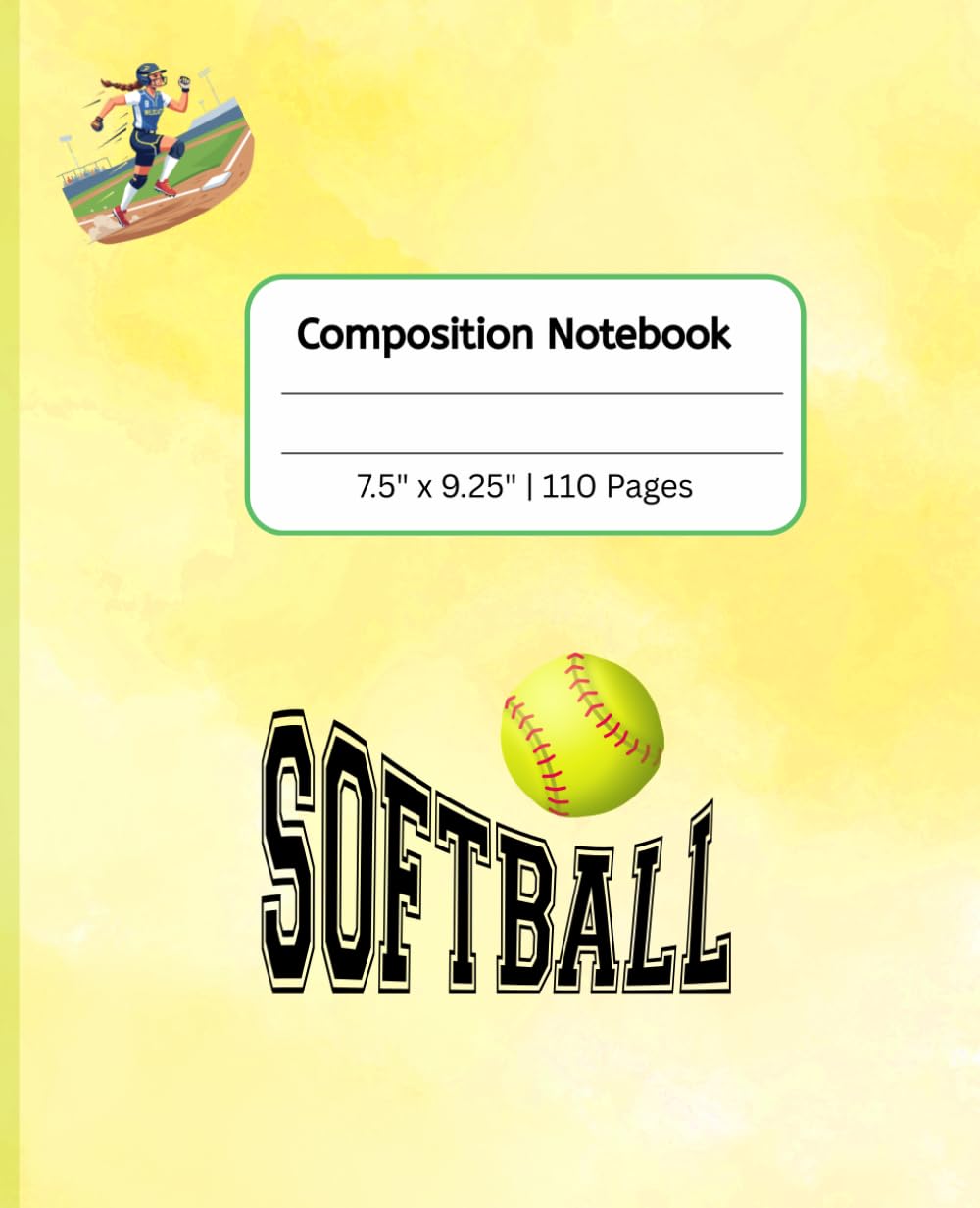 ler totalmente SOFTBALL Composition Notebook: Girls' Sports Series