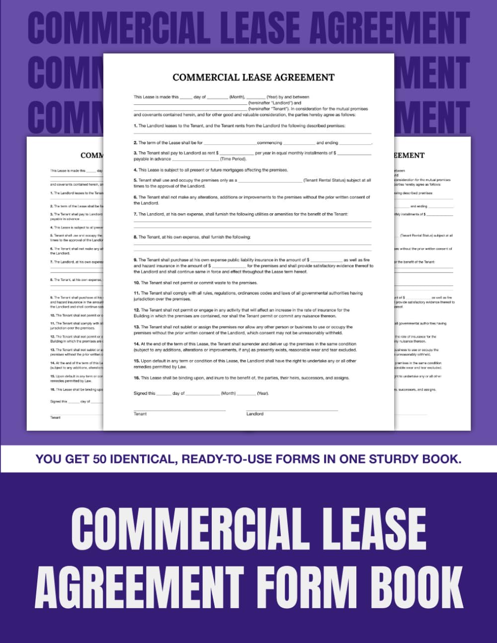 Commercial Lease Agreement Form Book: 50 Ready-to-Use Forms for Landlords and Property Managers | 8.5 x 11 in. baixar o livro de graça