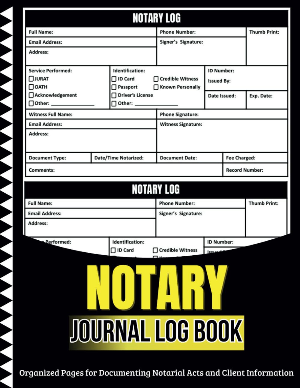 notary journal log book: Organized Pages for Documenting Notarial Acts and Client Information baixar o livro de graça