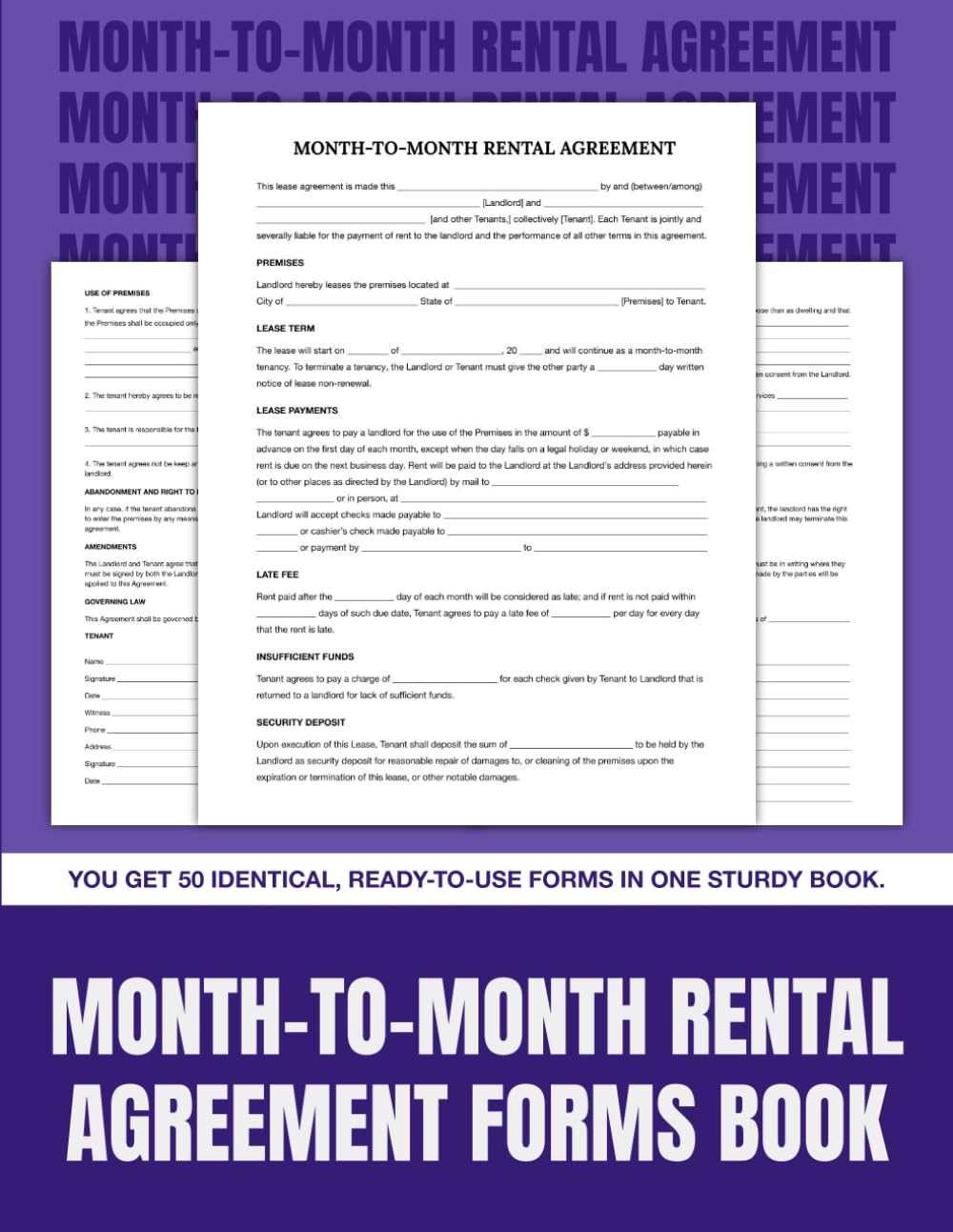 Month-to-Month Rental Agreement Forms Book: 50 Lease Forms for Landlords, Property Managers, and Tenants | 8.5 x 11 in. baixar o livro de graça