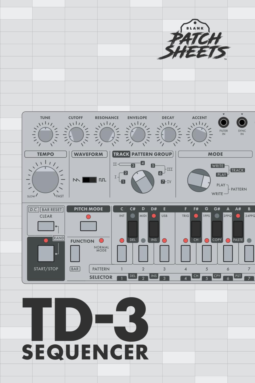 Behringer TD-3 Blank SEQUENCER Sheets Notebook: Preserve your patterns so they're never lost or a mystery again. baixar o livro de graça