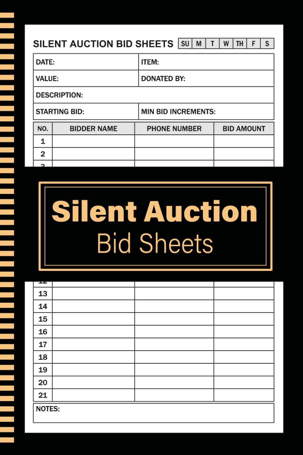 Silent Auction Bid Sheets: Bidding Forms For School Fundraisers with 74 Single-Sided Pages baixar livro de graça