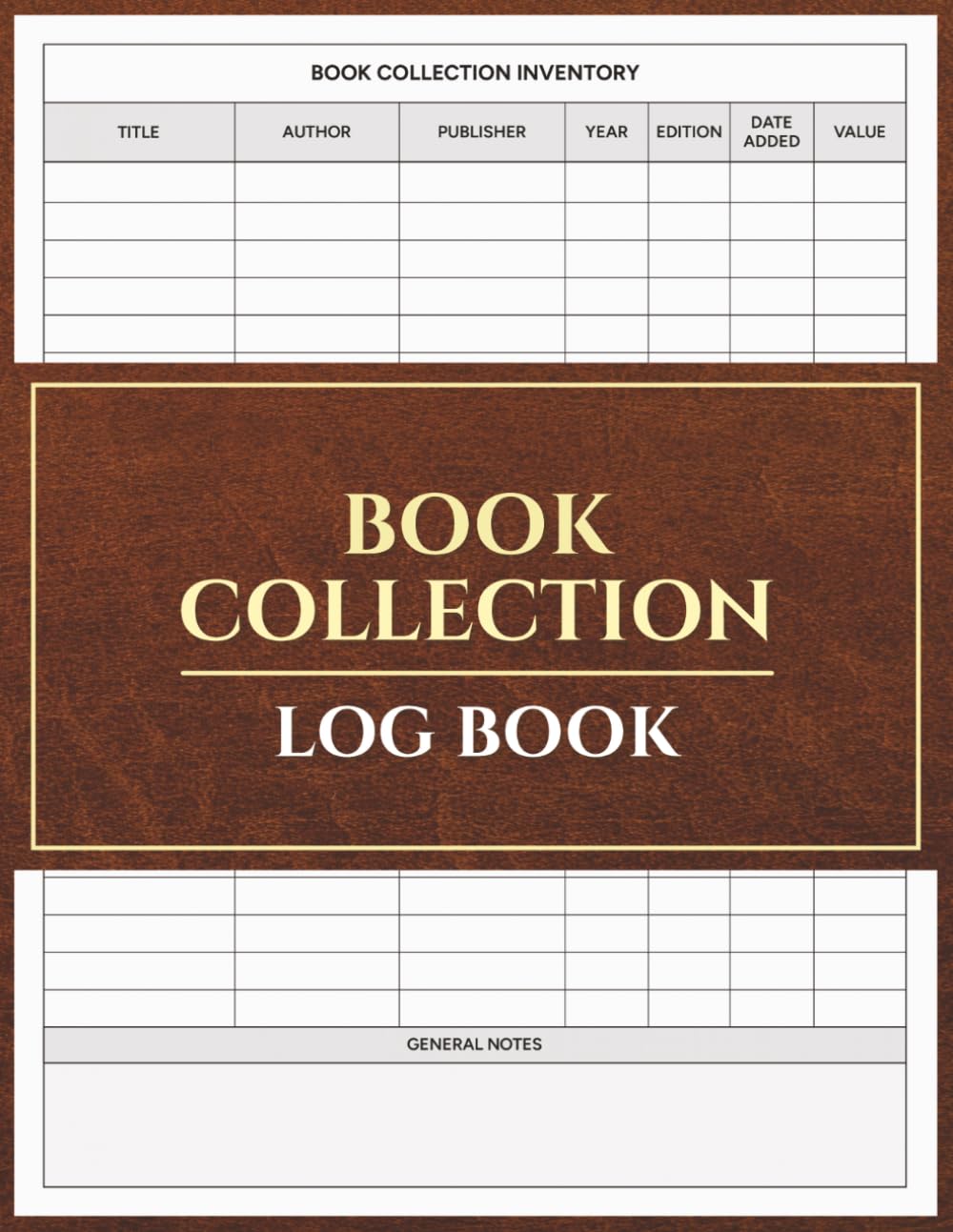 Book Collection Inventory Log Book