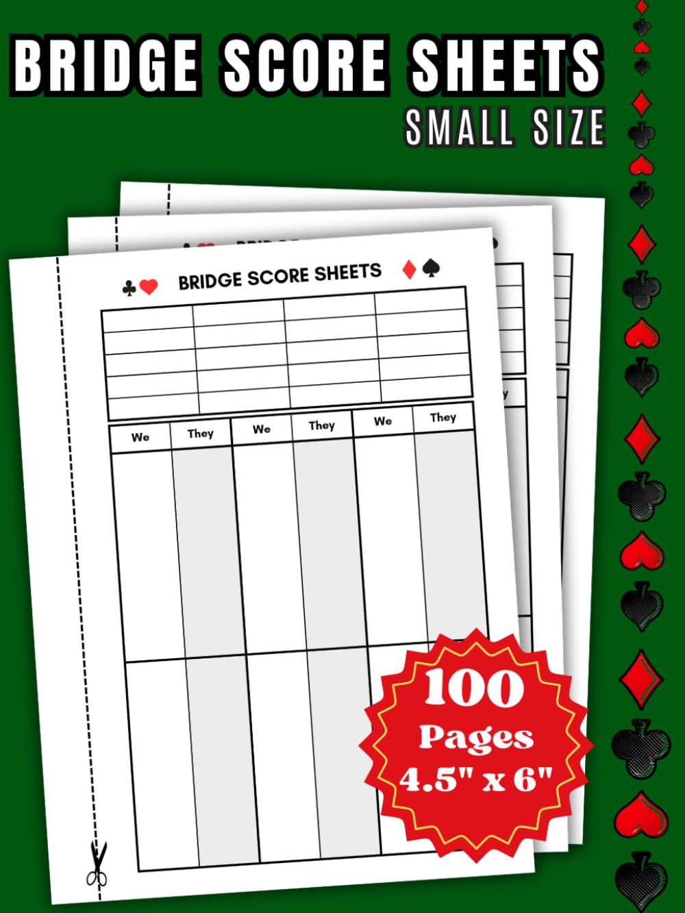 Bridge Score Sheets | 100 Small Pages (4.5"x6"): Scoring Pads for Bridge Card Game (Non-Perforated Pages) baixar o livro de graça