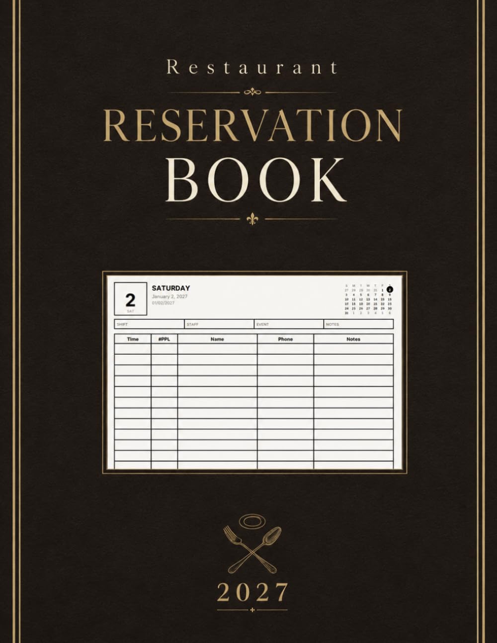 capítulo por capítulo baixar Reservation Book For Restaurant 2027: Full Year Table Reservations Planner | Daily Guest Booking Log | Dinner Appointment Tracker for Restaurants