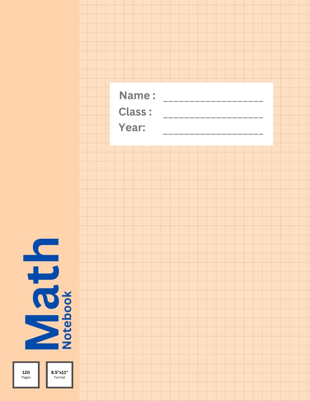 capítulo por capítulo baixar Math Notebook: 8.5"x11" Large Graph Paper Notebook 120 Pages Peach Color Paperback Cover