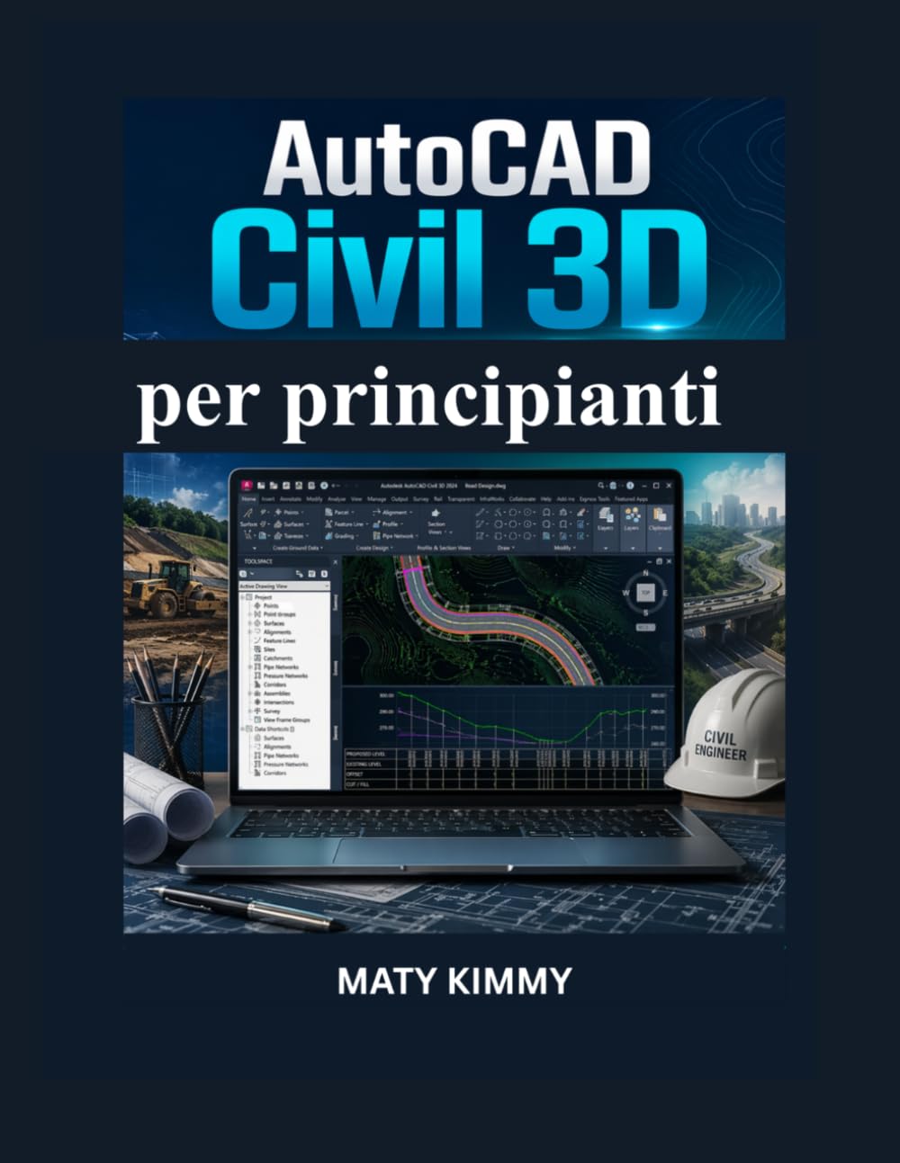 capítulo por capítulo baixar AutoCAD Civil 3D per principianti: Guida pratica a livellamento, drenaggio, progettazione stradale e progetti di ingegneria (Italian Edition)