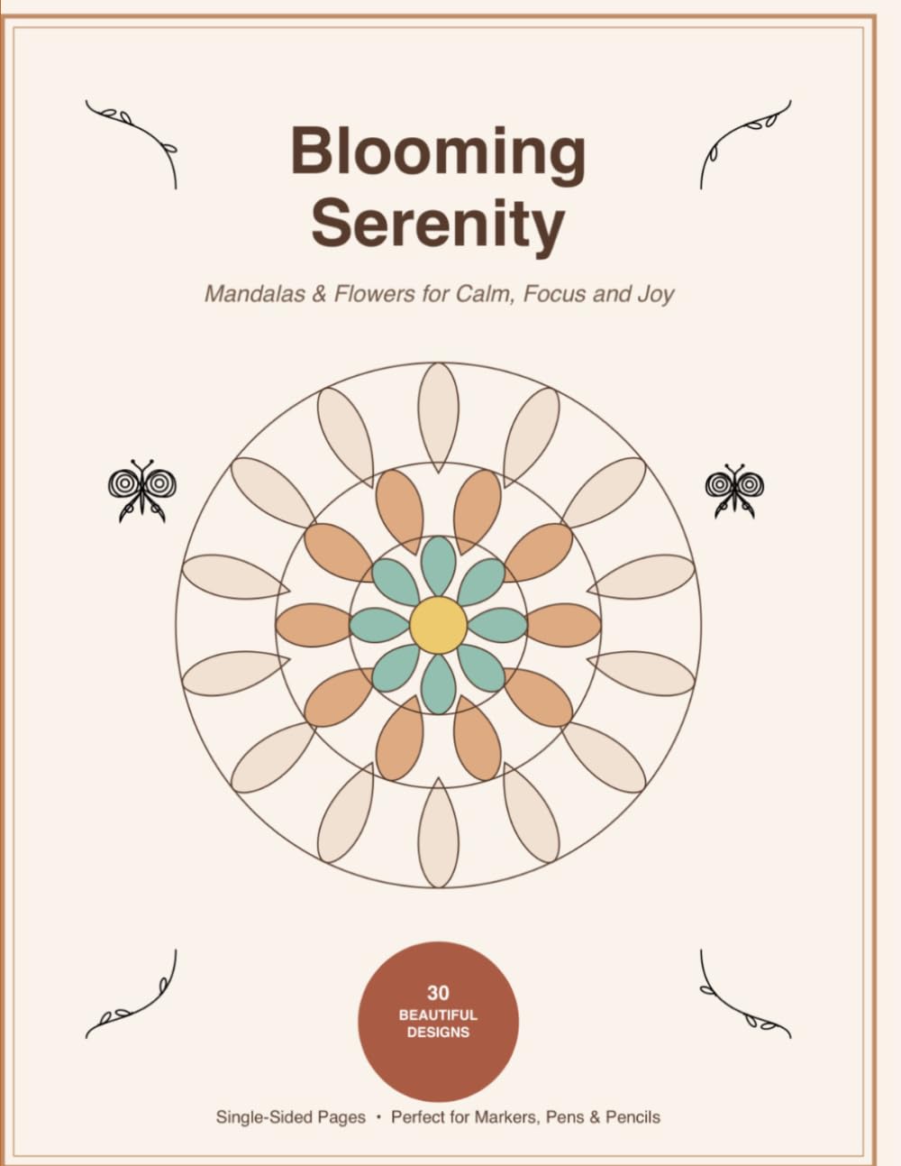 capítulo por capítulo baixar Blooming Serenity: Mandalas and Flowers for Calm, Focus and Joy. 30 beautiful designs