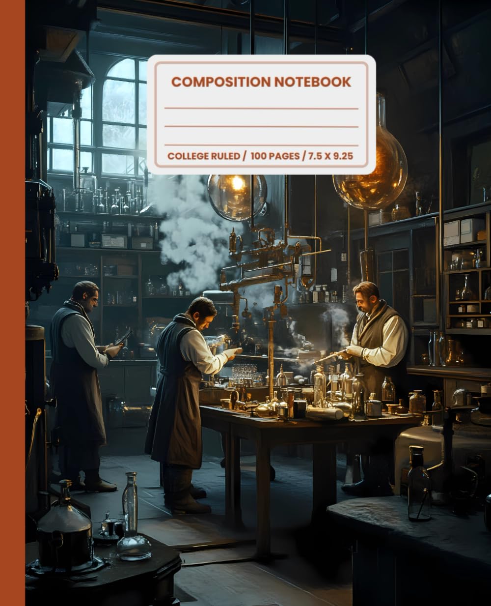 ler totalmente Composition Notebook College Ruled: Vintage Aesthetic Science Laboratory. Chemistry Biology Scientists Illustration Journal For College, Work, Teens | 100 Pages