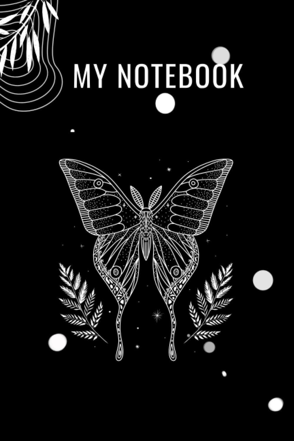 capítulo por capítulo baixar My notebook: modern matte black white notebook 120 pages, 6x9 inches with beautiful butterfly for students, offices, professionals and pupils
