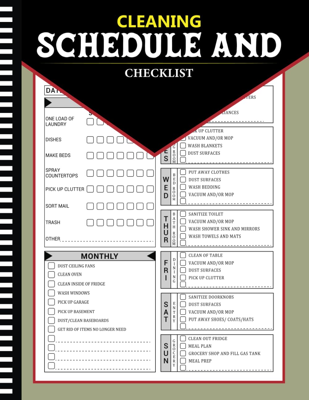 Cleaning Schedule and Checklist: Daily Weekly and Monthly Household Cleaning Schedule, Housekeeping Planner Organizer - 108 Pages 8.5"x11" Inches baixar o livro de graça