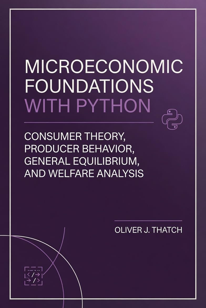 Microeconomic Foundations with Python: Consumer Theory, Producer Behavior, General Equilibrium, and Welfare Analysis (English Edition)