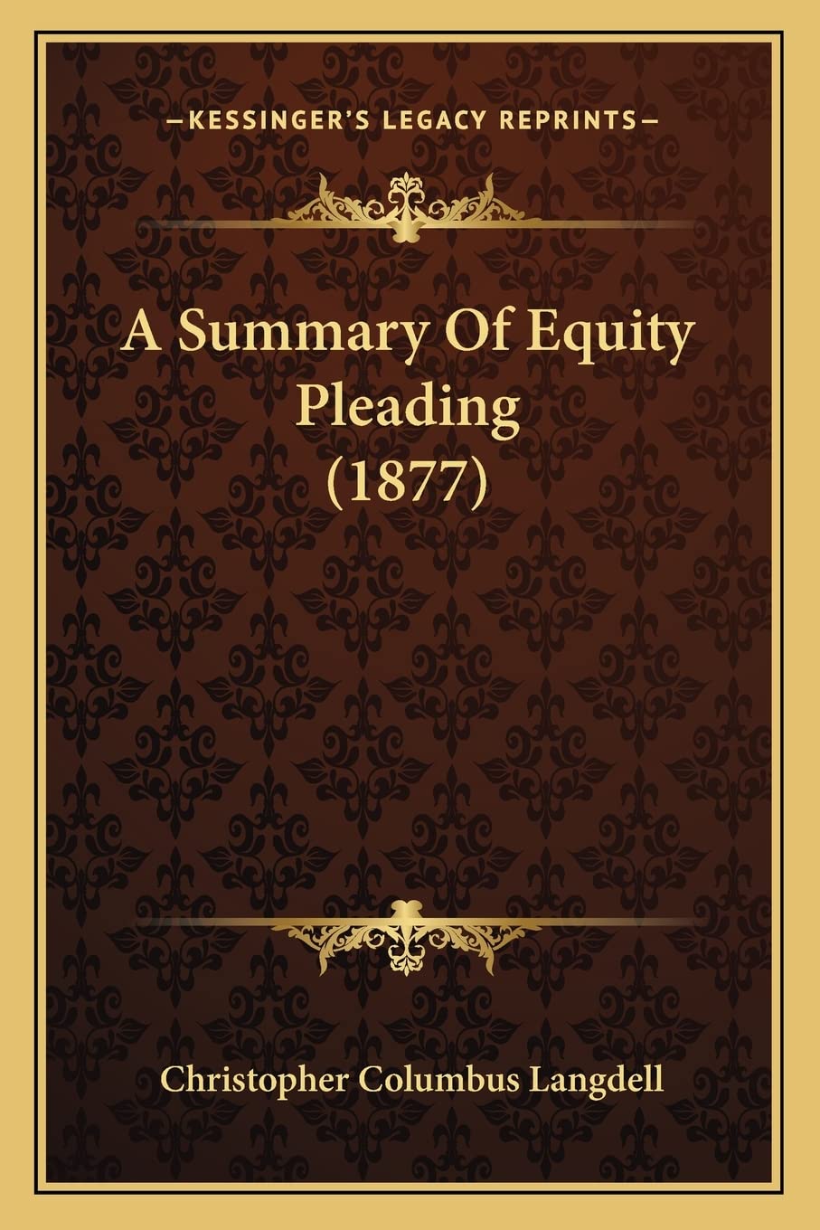 ler totalmente A Summary Of Equity Pleading (1877)