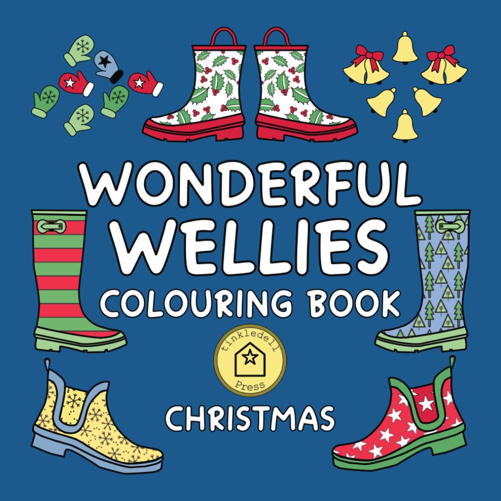capítulo por capítulo baixar Wonderful Wellies Colouring Book: CHRISTMAS Designs for Adults and Kids in a Bold and Easy Style (Cute and Easy Colouring Books)