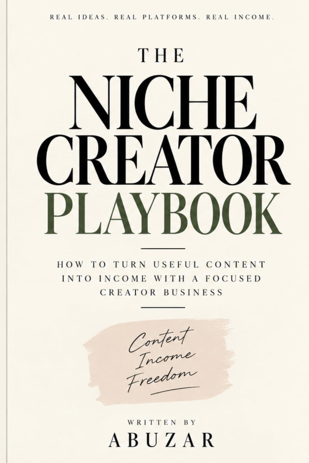 ler totalmente THE NICHE CREATOR PLAYBOOK