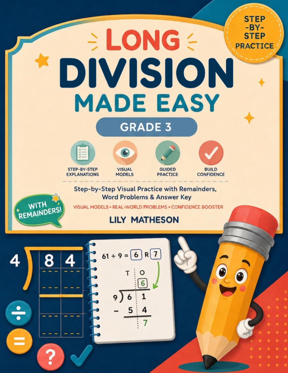 capítulo por capítulo baixar Long Division Made Easy for Grade 3: Step-by-Step Visual Practice with Remainders, Word Problems & Answer Key