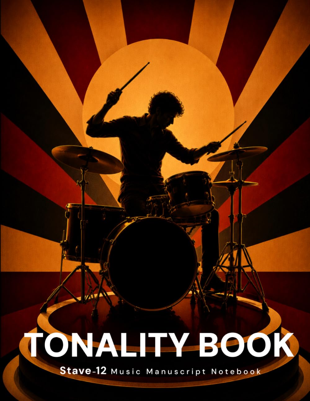 ler totalmente TONALITY BOOK: Stave-12 Drummer Music Manuscript Notebook: 12-Stave Blank Staff Paper for Drummers, Percussionists, Composers, Students and Music Teachers (TONALITY BOOK – Stage Lights Collection)