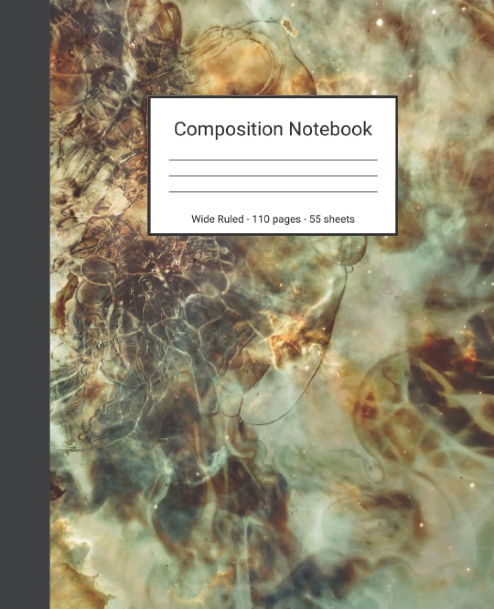 Composition Notebook: Wide Ruled Paper Notebook Journal - Brown And White Liquid Marble - Blank Wide Lined Workbook baixar livro de graça