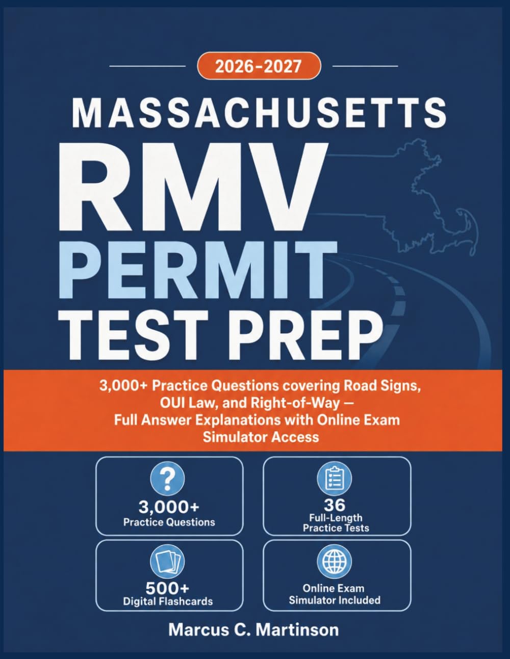 capítulo por capítulo baixar Massachusetts RMV Permit Test Prep 2026: 3,000+ Practice Questions covering Road Signs, OUI Law, and Right-of-Way — Full Answer Explanations with Online Exam Simulator Access