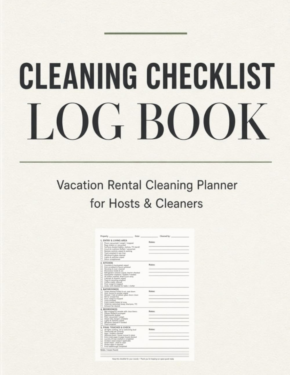 capítulo por capítulo baixar Cleaning Checklist Log Book: Vacation Rental Cleaning Planner for Hosts & Cleaners | Guest Ready Planner