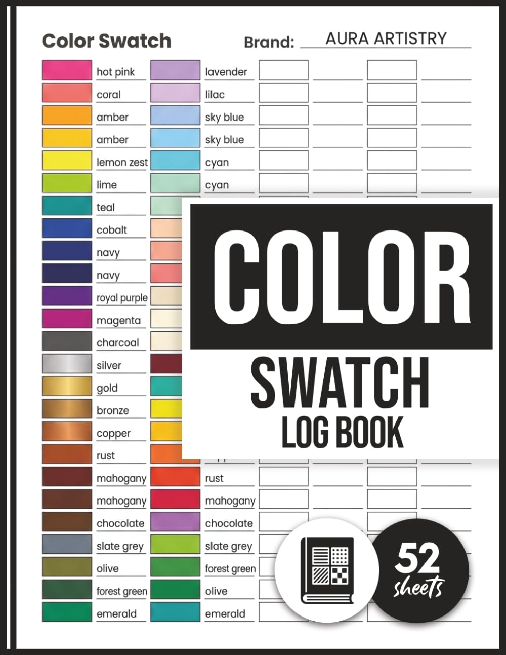 capítulo por capítulo baixar Color Swatch Log Book With Page Numbering: Color Palette Organizer & Swatch Tracker | 52 Pre-Numbered Chart Sheets with Index | Test & Catalog... | Art Records for Colorists and Illustrators