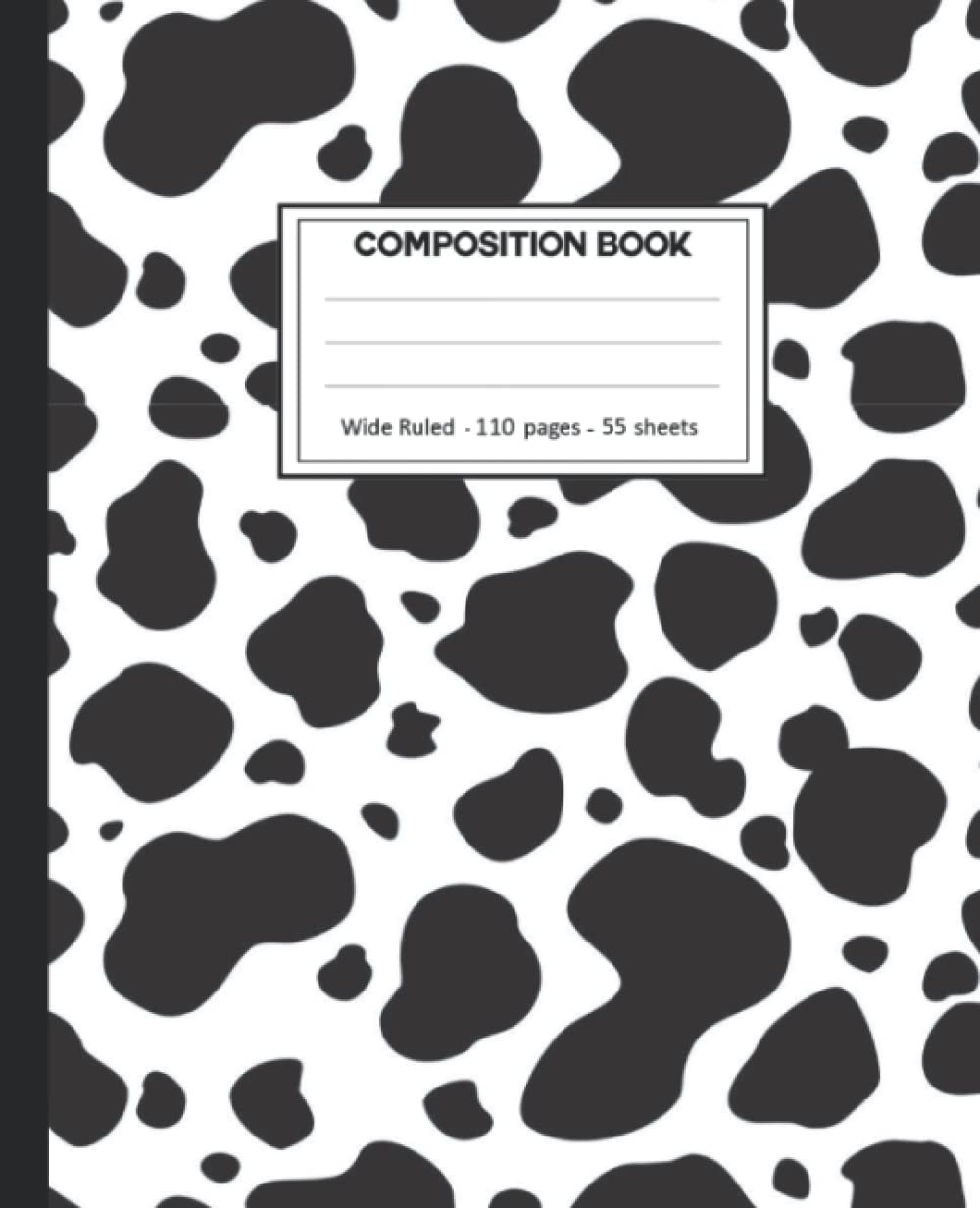ler totalmente Composition Notebook: College Ruled: 110+ Lined Pages Writing Journal: Cow on White.