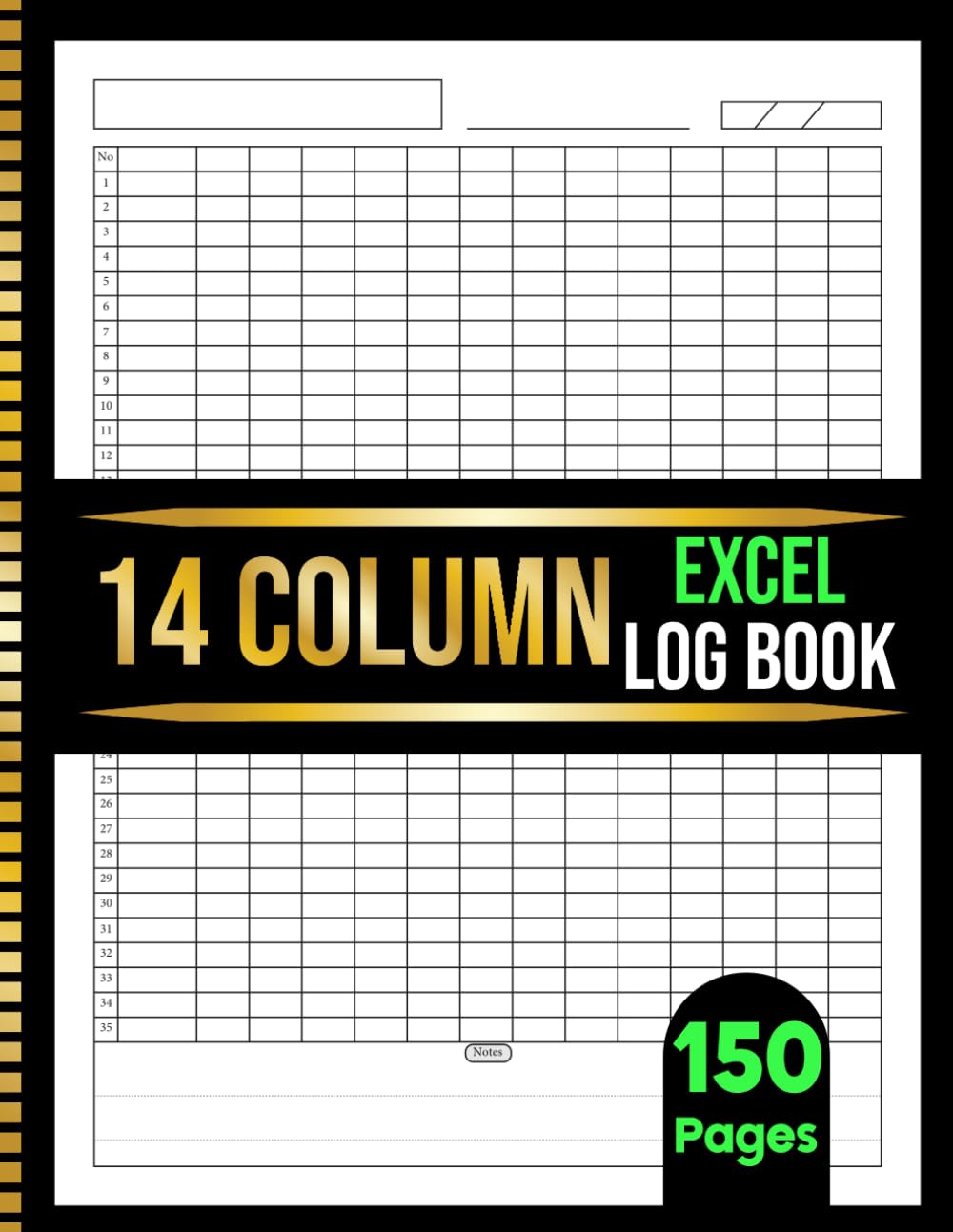 capítulo por capítulo baixar 14 Column Excel Log Book: Blank Spreadsheet Notebook for Data Tracking, Accounting, Bookkeeping and Budgeting | 150 Pages | 8.5x11 In