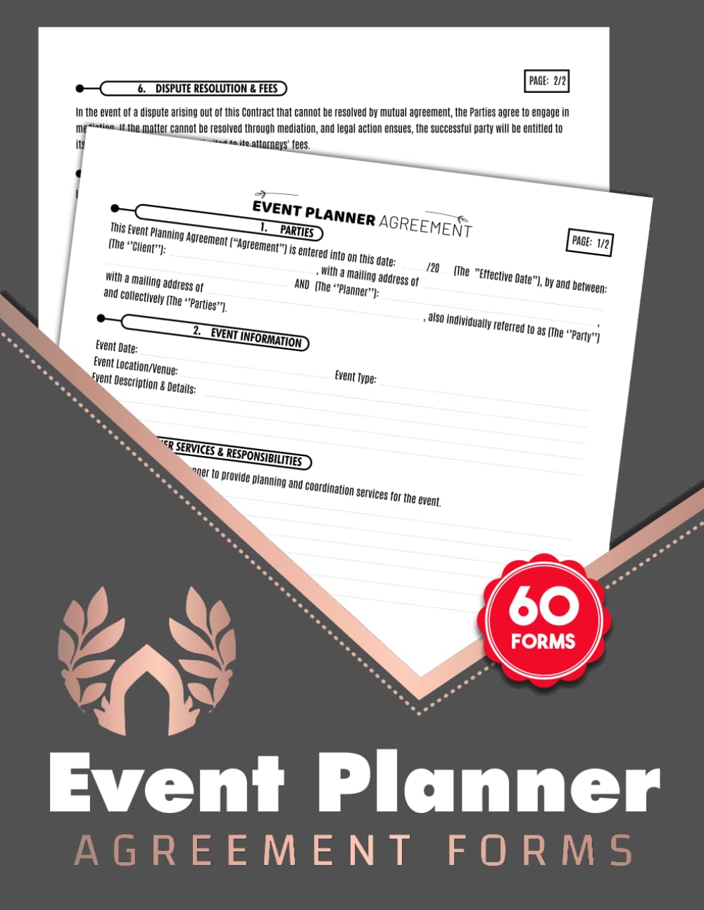 Event Planner Agreement Forms: Service Contract Logbook for Parties & Weddings To Record Client Details, Payments, Services & Terms | 60 Forms baixar livro de graça