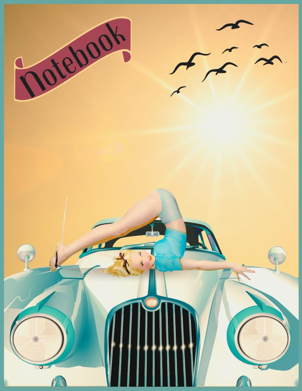 Notebook: Vintage Girl With Antique Car Notebook Journal baixar livro de graça