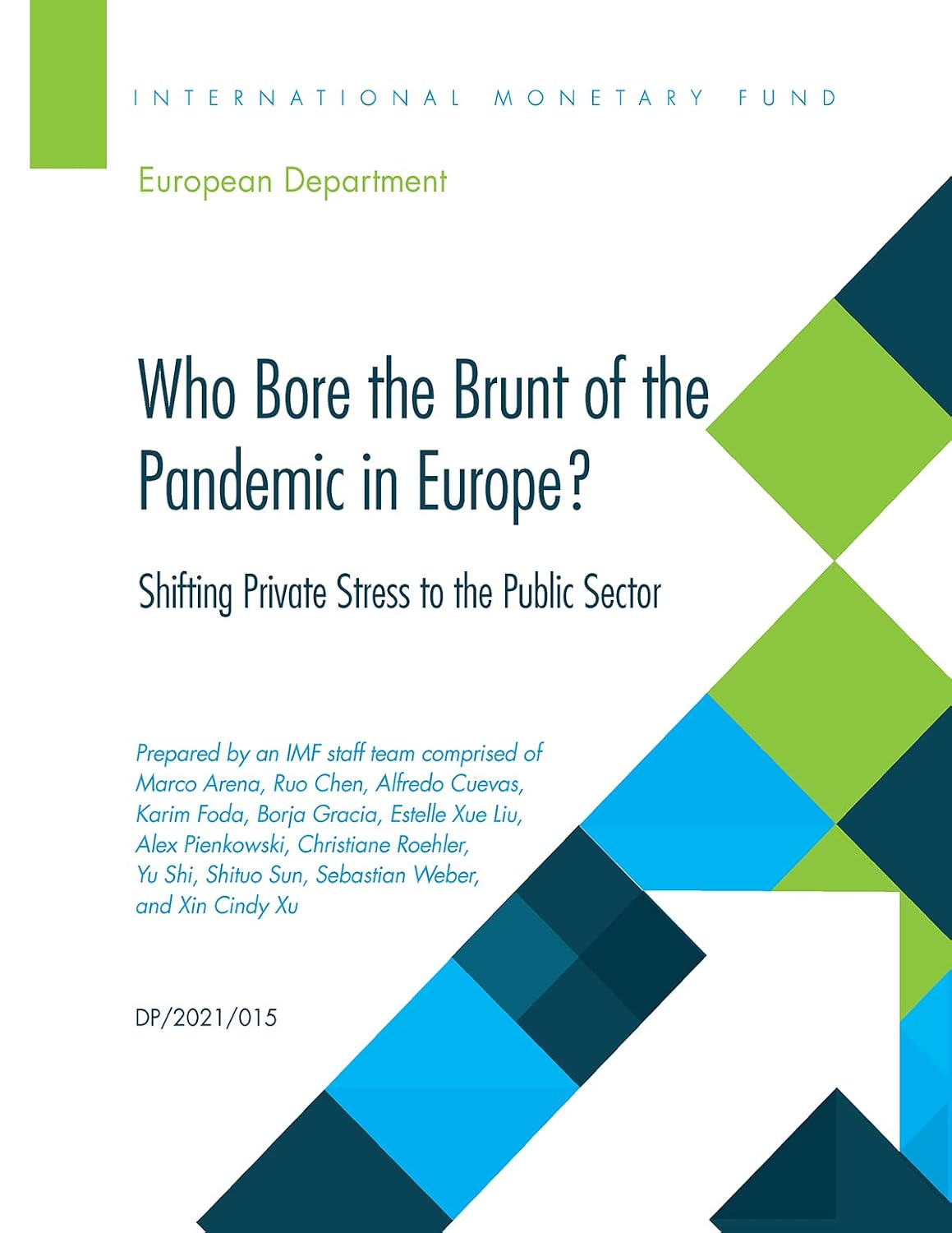 ler totalmente Who Bore the Brunt of the Pandemic in Europe? Shifting Private Stress to the Public Sector (Departmental Papers) (English Edition)