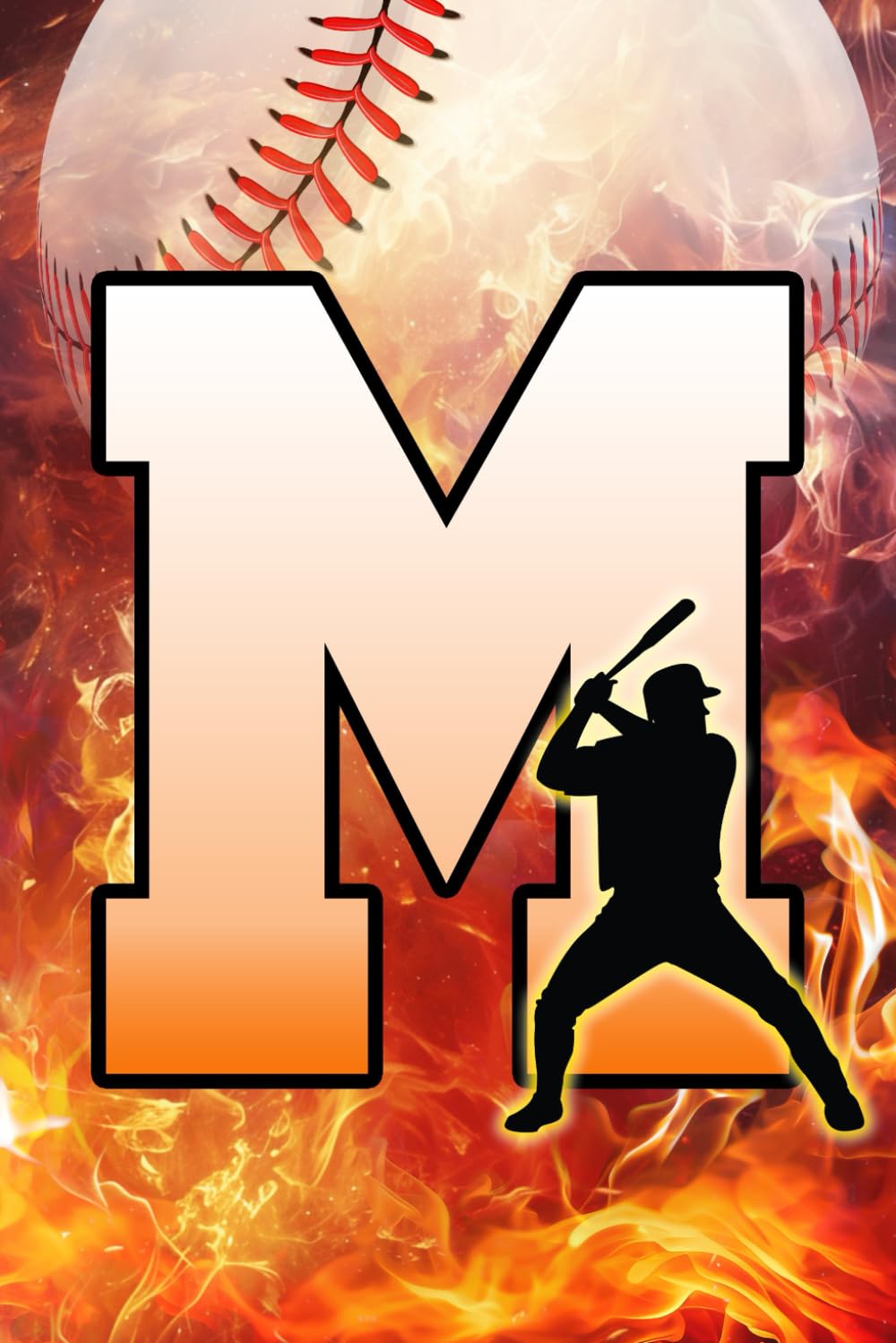 capítulo por capítulo baixar M: Letter "M" Initial Baseball Player and Fire Flames Personalized Name Monogram Notebook - College-Ruled Personal Journal, Writing Pad, or Diary for Baseball Fans - 110 Pages, 6x9