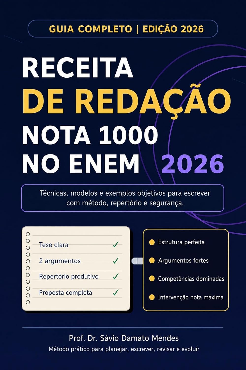 Receita de Redação Nota 1000 no ENEM 2026 baixar livro de graça