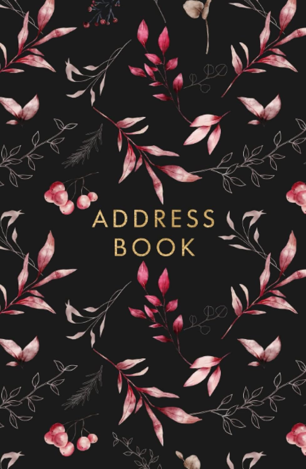 capítulo por capítulo baixar Address Book: Small Address Book Hardcover - From A To Z - Dark Floral Pattern