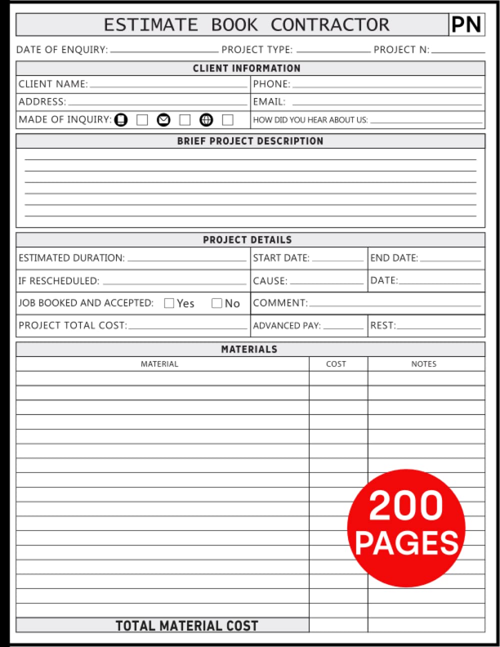 capítulo por capítulo baixar Estimate Book Contractor: Customizable Contractor Organizer Notebook For Job Quotes,estimates Client Contacts Recording With Dot Diagram Sheets For Taking Measurements And Inspection Notes