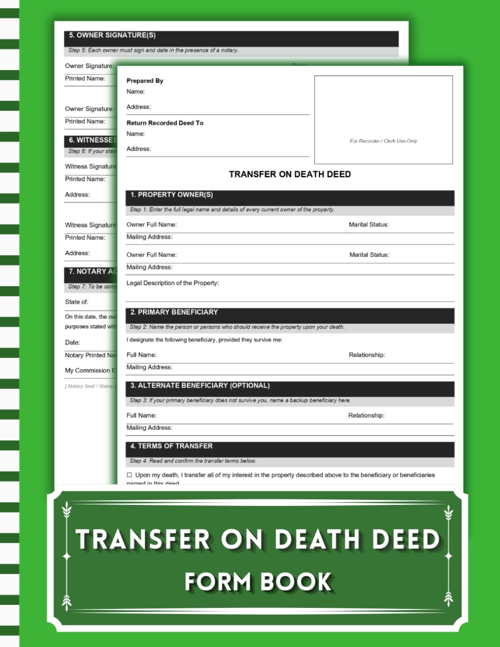 capítulo por capítulo baixar Transfer on Death Deed Form Book: TOD Beneficiary Deed Templates to Transfer Real Estate & Avoid Probate | Step-by-Step Instructions | 60 Ready-to-Fill Forms | 8.5 x 11 in