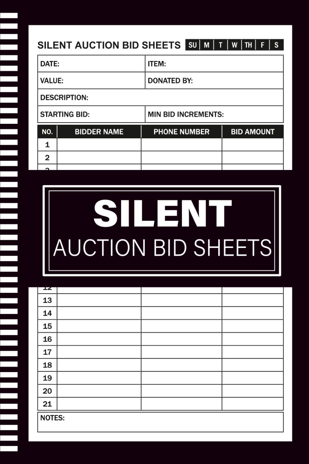 ler totalmente Silent Auction Bid Sheets: Track And Record Your Organizer Log Book For Successful Charity Events Featuring 59 Single-Sided Pages